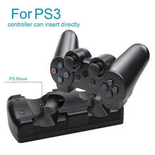 Для Sony PS3, контроллер перемещения, зарядное устройство с USB-кабелем, зарядная док-станция для Playstation 3, джойстик для перемещения, контроллер геймпада 2024 - купить недорого