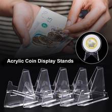 12 PCS Mini Clear Acrylic Coin Display Stands 2.36 Inches Tall Coin Display Easel for Collection Appraisal Supplies 2024 - buy cheap