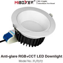 MiBoxer-Lámpara LED FUT072 antideslumbrante, luz descendente RGB + CCT, regulable, temperatura de color ajustable, 2,4G, RF, Control remoto por WiFi, 18W 2024 - compra barato