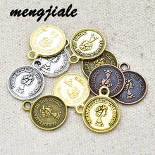 Amuleto avatar feminino de cinco cores, 30 peças, liga de metal, pingente redondo para diy, acessórios de joias artesanais 17*13mm 2024 - compre barato