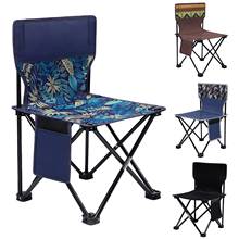 Cadeira dobrável portátil para acampamento, praia, pesca, viagem, pintura, banco com suporte de copo, celular, com bolso lateral 2024 - compre barato
