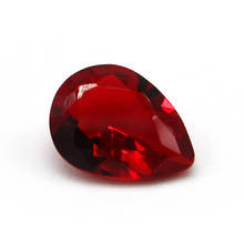 Size 2x3~13x18mm Pear Cut 50pcs/Lot Loose Red Color Glass Gems Stone Synthetic Beads For Jewelry 2024 - buy cheap