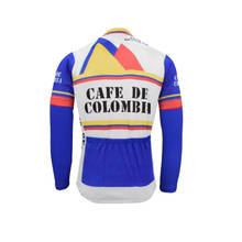 Colômbia camisa de ciclismo dos homens manga longa inverno velo & sem velo bicicleta wear roupas triathlon maillot 2024 - compre barato