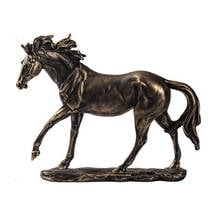 Vintage Resin Copper Horse Ornaments Artificial Wine Cabinet Crafts Home Decor Soft Accessories Business Gifts Imitation Animal 2024 - buy cheap