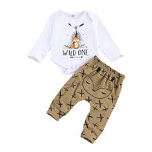 Newborn Baby Girls Clothes Baby Fox Letter Print Long Sleeve Romper+Pants+Infant Clothing 2Pcs Toddler Outfits Set 0-12 Months 2024 - buy cheap
