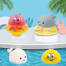 Fun bath play water polo toys cute baby electric induction sprinkle water polo with light music water spray play ball children 2024 - buy cheap