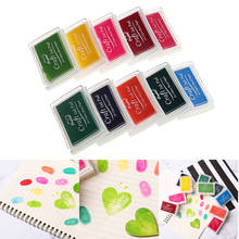 Non-Toxic Gradient Color Ink Pad Rubber Stamp Oil Based Finger Print Nice Gift for Children Stamp DIY Art Educational Toy 2024 - buy cheap