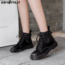 GBHHYNLH Round Toe Ankle Boots For Women Lace up Female Boots Warm Plush Insole Classic Style Women Shoes western boots LJA867 2024 - buy cheap