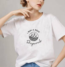 Camiseta de algodón de manga corta para mujer, blusa holgada con cuello redondo, informal 2024 - compra barato