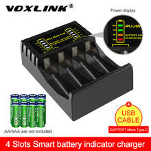 VOXLINK 4 slot Battery Charger for AAA/AA Rechargeable Battery Short Circuit Protection with LED Indicator Ni-MH/Ni-Cd charger 2024 - buy cheap
