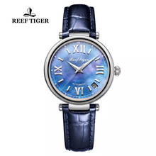 Reef Tiger/RT Luxury Automatic Mechanical Watch Leather Band Date Ladies Watch Sapphire Glass Waterproof Clock Relogio Feminino 2024 - buy cheap