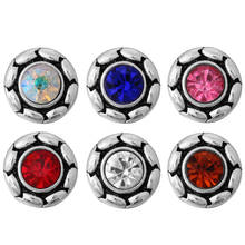 10 botões de encaixe para joias com strass mini botões de encaixe 12mm pulseira de encaixe para mulheres zl091 2024 - compre barato