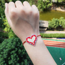 Fairywoo Red Purple Heart Brecelet Luck Accessories Pendant Jewelry Delica Miyuki Bead Bracelets For Woman Big Cham Bracelets 2024 - buy cheap