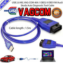Interfaz de escáner de diagnóstico Vag Com 409Com 409,1, Cable USB, kkl, OBD2, para VW, Audi, Seat, Volkswagen, Skoda, novedad de 409,1, VAG-COM 2024 - compra barato