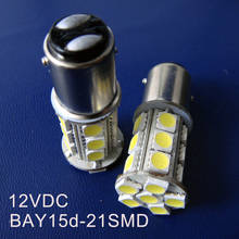 Luz de freno Led BAY15d de alta calidad, Bombilla P21/4W, P21/5W, lámpara BAZ15d, 12V, 12VDC 1157, 50 unids/lote 2024 - compra barato