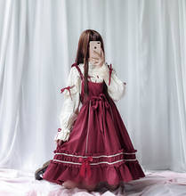 Harajuku menina doce bonito lolita vestido bowknot jsk princesa plissado lolita vestido cosplay loli cos 2024 - compre barato