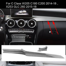 Wood Grain Center Console Panel Dashboard Strips Trim for Mercedes Benz C Class W205 180 200 GLC X253 260 2015-18 LHD 2024 - buy cheap