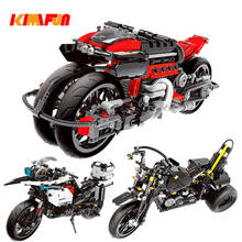 Blocos de construção de motocicletas grandes, brinquedos de corrida, motocicletas, conjuntos de modelos de tijolo, presente, 680 2024 - compre barato