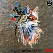 Feather Wolf Animals Patch Stickers Iron on Transfers Vinyl Heat Transfer Iron Patch Summer Style Thermal Transfers Sticker DIY 2024 - buy cheap