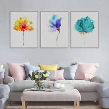 Modern Watercolor Beautiful Colorful Flower Rose Canvas A4 Art Print Poster Nordic Wall Picture Home Decor Painting No Frame 2024 - buy cheap