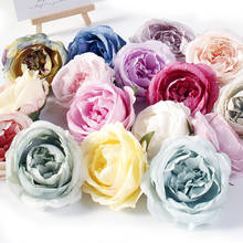 Flores artificiales de papel rosa para decoración del hogar, caja de regalo de flores falsas para boda, bricolaje, 7cm, 10 Uds. 2024 - compra barato