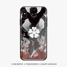 Funda de silicona suave para teléfono iPhone, carcasa de cristal de trébol negro, Asta, demonio, anime, SE 6, 6S, 7, 8 Plus, X, Xr, Xs, 11 Pro Max 2024 - compra barato