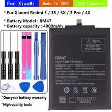 BM47 4000mAh for xiaomi redmi 4x battery redmi 3 / 3x / 3s / 3 Pro mobile phone replacement batteries + tools 2024 - buy cheap