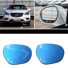 Para buick envision 2014-2016 carro esquerda direita lado asa retrovisor espelho azul hd lente de vidro com função aquecida sinal de volta 2024 - compre barato