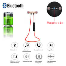 Магнитные музыкальные Bluetooth-наушники M9, Спортивная Беспроводная Bluetooth-гарнитура для бега с микрофоном для IPhone 8X7 Xiaomi Huawei 2024 - купить недорого