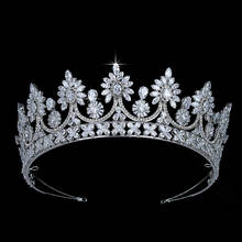 Crown HADIYANA Vintage Temperament Women Wedding Bridal Hair Accessories Party Tiaras And Crown Zircon BC5419 Corona 2024 - buy cheap