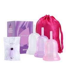 Copa Menstrual de silicona médica líquida para mujer, Copas Menstruales de silicona líquida suave para higiene femenina, Copa Menstrual para mujer 2024 - compra barato