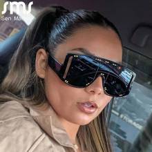 Retro Square Sunglasses Women Luxury Brand Designer Vintage Fashion Big Frame Sun Glasses Female Black Shades Oculos De Sol 2024 - buy cheap