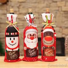 New Wine Bottle Covers Christmas Decoration for Home Wine Bottle Set Tableware Home Furnishings Dress Up Supplies Xmas Decors 2024 - buy cheap