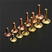 100pcs Cap 9mm Shank 12mm copper/brass rivets for leather 2024 - buy cheap