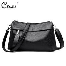 Luxury Soft Leather Women Handbag Fashin Casual 3 Layers Flap Bag Durable Female Shoulder Bag Business Women's Messenger Bag 2024 - buy cheap