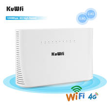 KuWFi-enrutador WIFI 4G desbloqueado, enrutador inalámbrico de 1200Mbps, 2,4G y 5G, FDD/TDD con puerto RJ45/RJ11, hasta 64 usuarios 2024 - compra barato