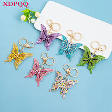 XDPQQ fashion jewelry keychain color butterfly shape keychain accessories lady bag pendant decoration souvenir gift 2024 - buy cheap