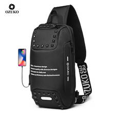 OZUKO 2021 New Fashion Male USB Charge Waterproof Messenger Bag Anti-theft Lock Crossbody Bags Men Shoulder Chest Pack Sling Bag 2024 - buy cheap