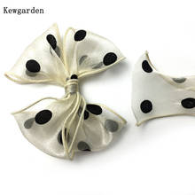Kewgarden-Cinta hecha a mano para embalaje de flores, Riband de tul de 6cm y 60mm, cinta de Organza con puntos ondulados, lazo para el pelo, broche, accesorios, 10 metros 2024 - compra barato