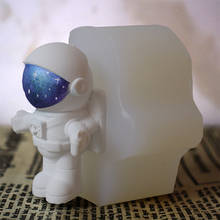 Molde de silicona de astronauta para decoración de salida de aire de coche, yeso de aromaterapia, DIY, hecho a mano, material de pastel de vela l 2024 - compra barato
