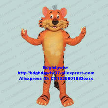 Laranja-amarelo tigre tigerkin tigresa mascote traje adulto personagem dos desenhos animados promocional compaign estágio propriedades zx2684 2024 - compre barato