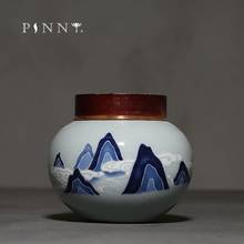 PINNY Pigmented Retro Vintage Mountains Tea Caddy Vintage Chinese Kung Fu Tea Service Ceramic Storage Containers 2024 - buy cheap