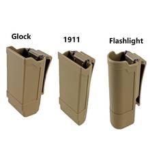Cqc suporte de lanterna para glock, bolsa de pente de munição para glock calibre 9mm a. 45, revista 1911 para acessórios de caça 2024 - compre barato