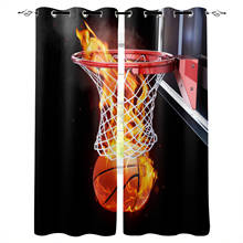 Chama caixa de bola basquete esportes arte blackout cortina para o quarto sala estar cozinha cortina painel estudo cortina blackout 2024 - compre barato