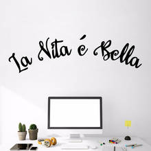 Creative la nita e bella french Wall Stickers Vinyl Waterproof Home Decoration Accessories Removable Wall Sticker Art 2024 - buy cheap