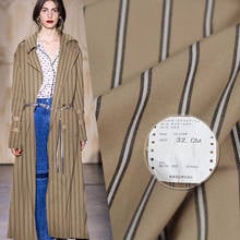 Red Raspberry Japanese Khaki Stripe Single-yarn drill Fabrics 100%Cotton Material Autumn Women Windcoat Pants Cloth Freeshipping 2024 - buy cheap