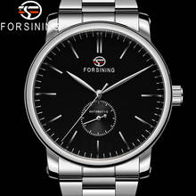 FORSINING Automatic Mechanical Men Wristwatch Military Sport Male Clock Top Brand Luxury Silver Stainless Steel Man Watch 8214 2024 - buy cheap