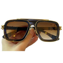 Óculos de sol masculino de alta qualidade uv400, designer de marca de moda, óculos de sol quadrados de luxo com caixa 2024 - compre barato
