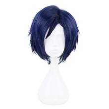 My Hero Academia Iida Tenya Wig Boku No Short Blue Cosplay Wig Heat Resistant Cosplay Costume Wig with Wig Cap 2024 - buy cheap