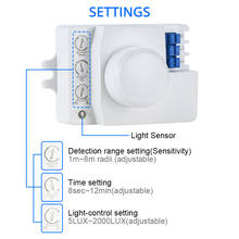 220V-240V 5.8GHz Microwave Movement Motion Detector PIR Sensor Switch For Light Hottest 2024 - buy cheap